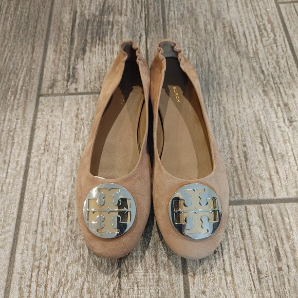Tory Burch Claire Ballet Suede Flats, Size 8 (B) - super comfortable & soft - Picture 8 of 15